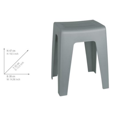 WENKO 22944100 - Pall KUMBA 38x47 cm grå