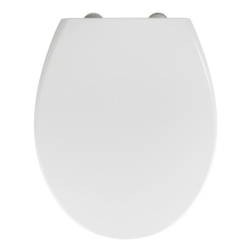 WENKO 22973100-WC-sits DELOS 44,5x37,5 cm vit/silver
