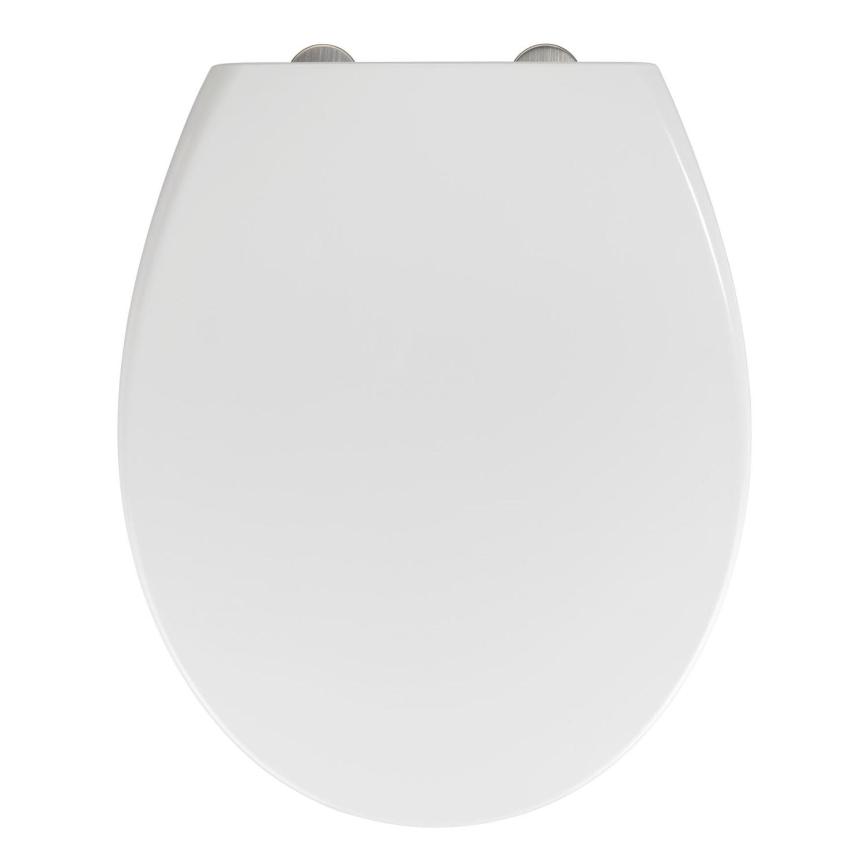 WENKO 22973100-WC-sits DELOS 44,5x37,5 cm vit/silver