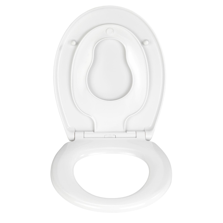 WENKO 22973100-WC-sits DELOS 44,5x37,5 cm vit/silver