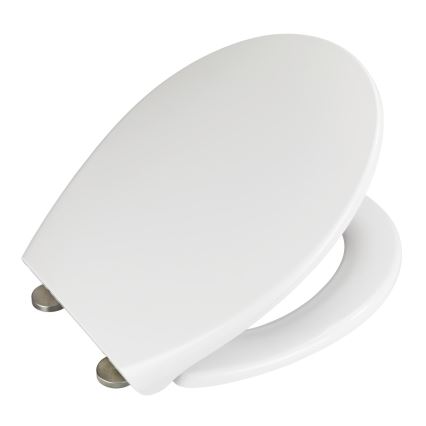WENKO 22973100-WC-sits DELOS 44,5x37,5 cm vit/silver