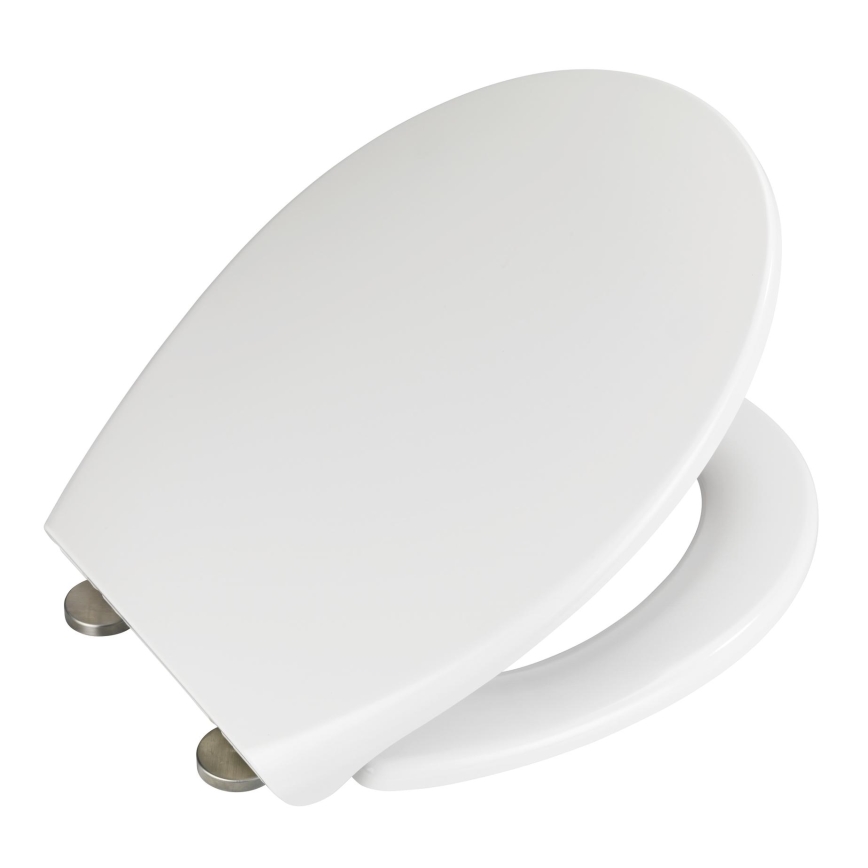 WENKO 22973100-WC-sits DELOS 44,5x37,5 cm vit/silver