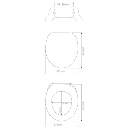WENKO 22973100-WC-sits DELOS 44,5x37,5 cm vit/silver