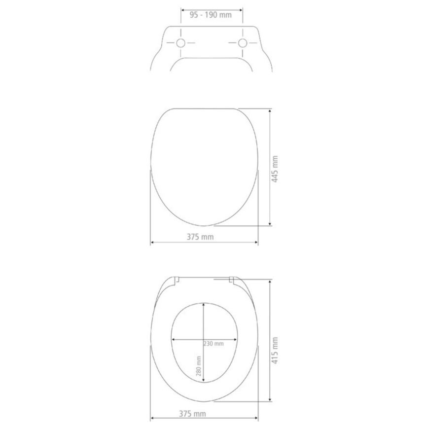 WENKO 22973100-WC-sits DELOS 44,5x37,5 cm vit/silver