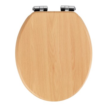 WENKO 22979100-WC-sits NATURAL BEECH 35,5x42,5 cm brun/silver