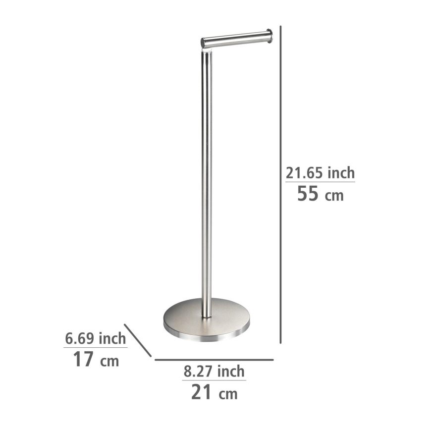 WENKO 22985100 - Toalettpappershållare 21x55 cm rostfritt stål/silver