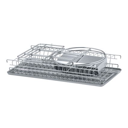 WENKO 2329100 - Diskställ DUO 21x33 cm rostfritt stål/silver