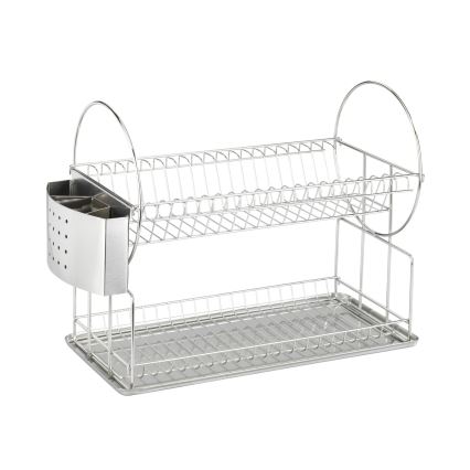 WENKO 2329100 - Diskställ DUO 21x33 cm rostfritt stål/silver