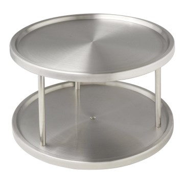 WENKO 2335100 - Skåpskarusell 26,5x15,5 cm rostfritt stål/silverfärgad