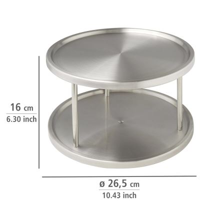 WENKO 2335100 - Skåpskarusell 26,5x15,5 cm rostfritt stål/silverfärgad