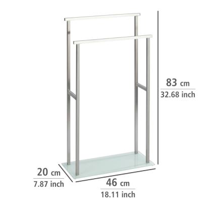 WENKO 23438100 - Handdukställ DEBAR 20x83 cm rostfritt stål/satin/vit