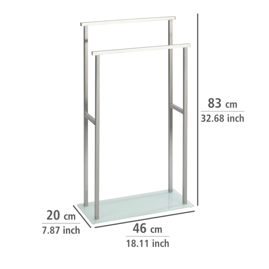 WENKO 23438100 - Handdukställ DEBAR 20x83 cm rostfritt stål/satin/vit