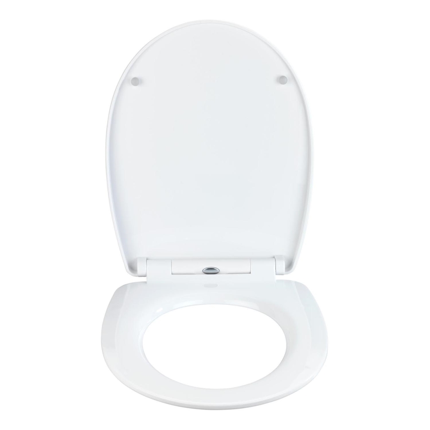 WENKO 23533100-WC toalettsits – bärkapacitet 300/350 kg, 36,5x45 cm, flerfärgad/silver