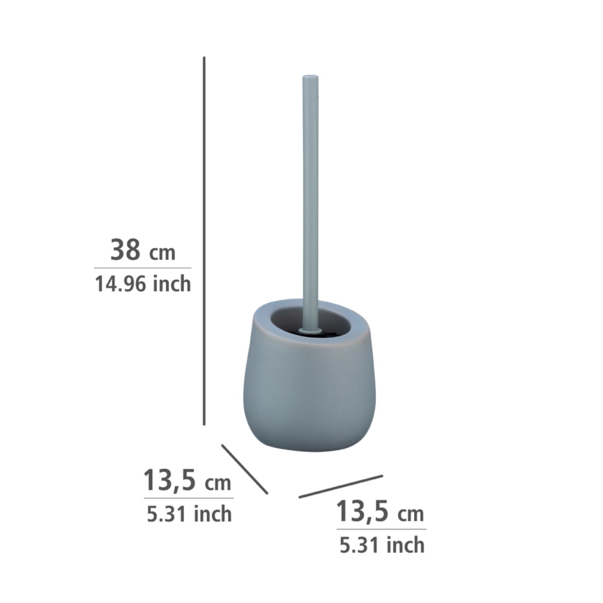 WENKO 23650100 - WC-borste BADI 13,5x38 cm grå