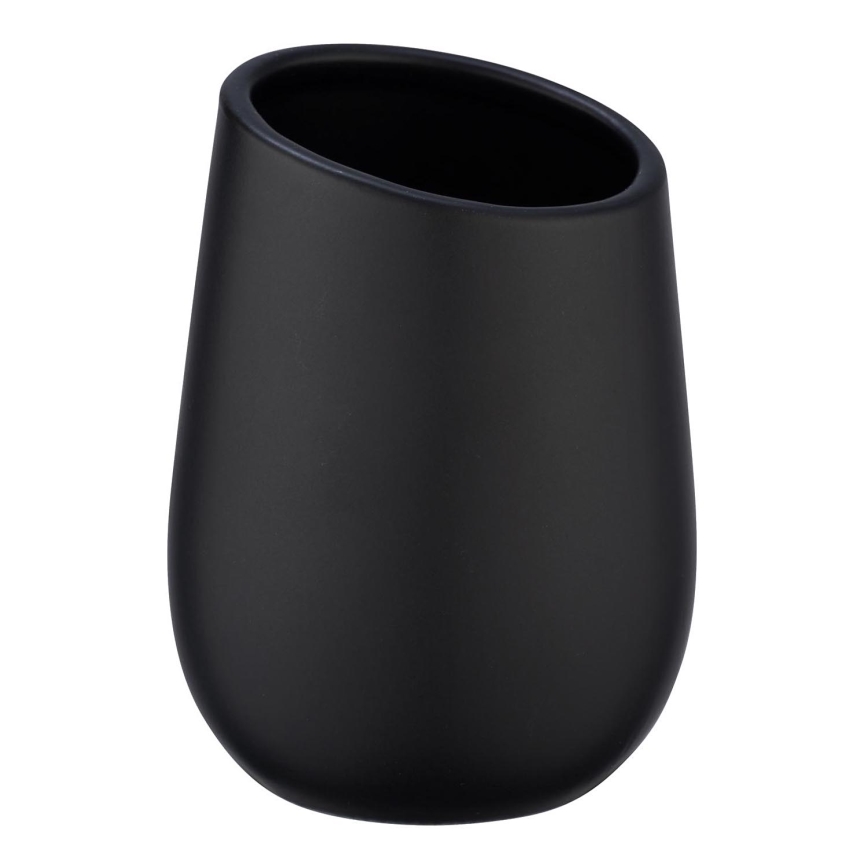 WENKO 23651800 - Tandborstmugg BADI 8x11 cm svart