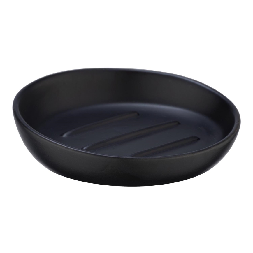 WENKO 23653100 - Tvålfat BADI 11,5 x 3 cm svart