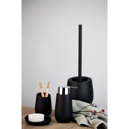 WENKO 23653100 - Tvålfat BADI 11,5 x 3 cm svart