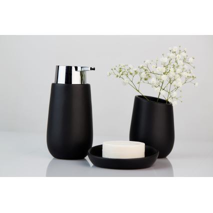 WENKO 23653100 - Tvålfat BADI 11,5 x 3 cm svart