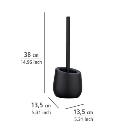 WENKO 23654800 - WC-borste BADI 13,5x38 cm svart