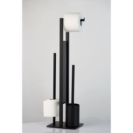 WENKO 23708100 - Toalettborste RIVALTA 18x70 cm svart