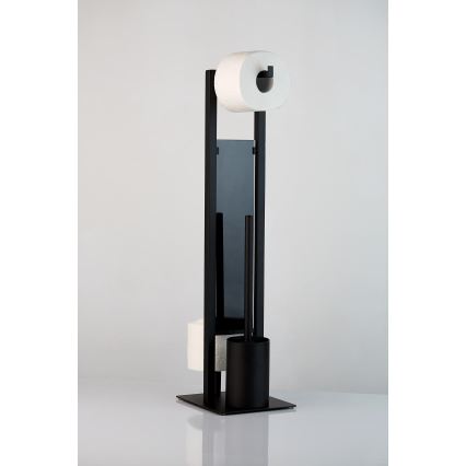 WENKO 23708100 - Toalettborste RIVALTA 18x70 cm svart