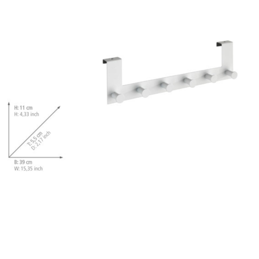 WENKO 23724100-Kroklist CELANO 39x11 cm vit