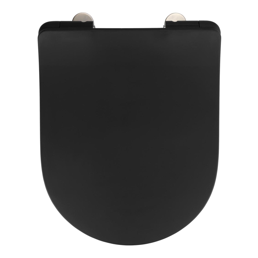 WENKO 23827100-WC toalettsits SEDILO 45,2x36,2 cm svart/silver