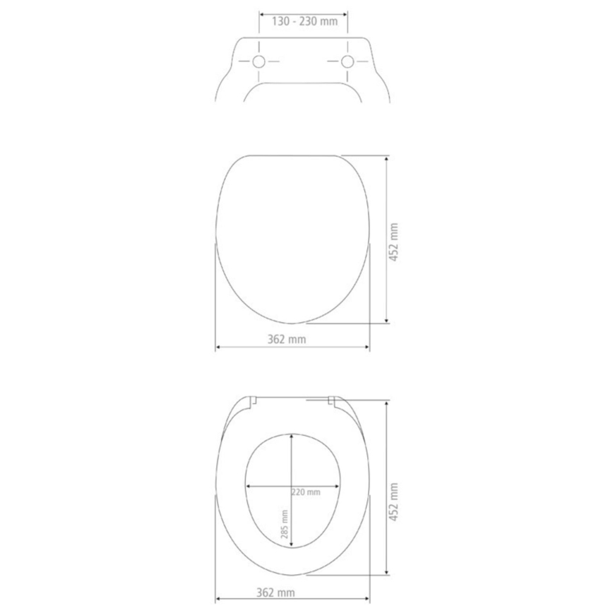 WENKO 23827100-WC toalettsits SEDILO 45,2x36,2 cm svart/silver