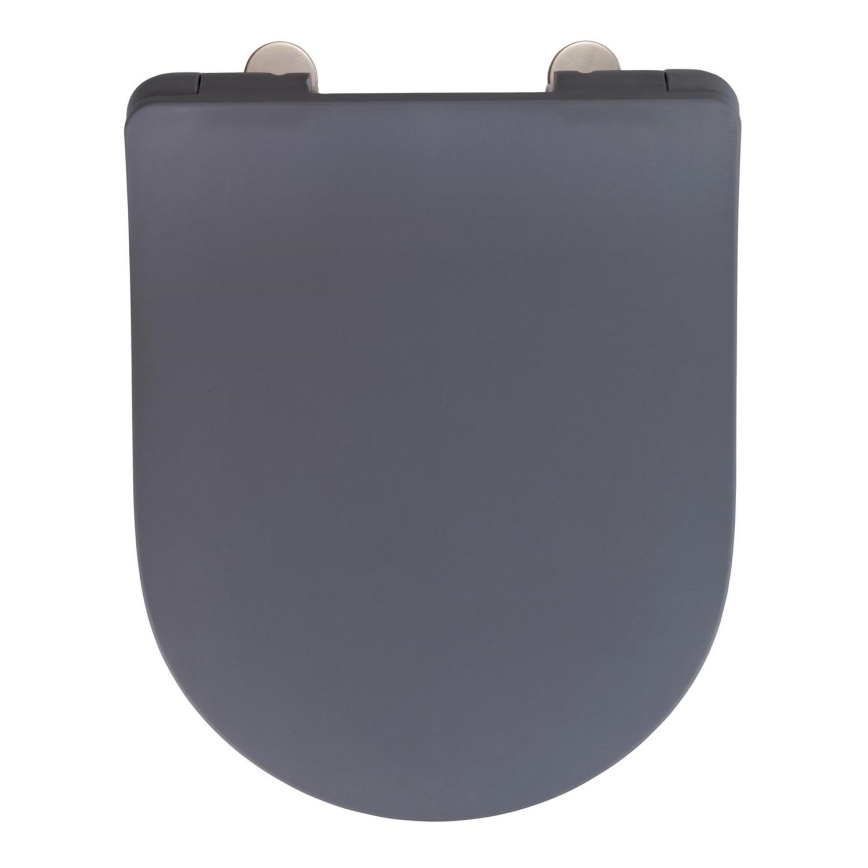 WENKO 23828100-WC WC-sits SEDILO 45,2x36,2 cm grå/silver