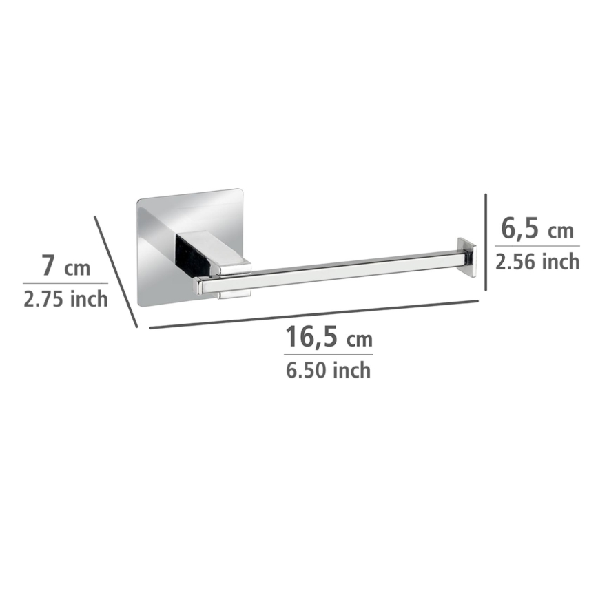 WENKO 23859800 - Toalettpappershållare TURBO-LOC QUADRO ED 16,5x6,5 cm i rostfritt stål