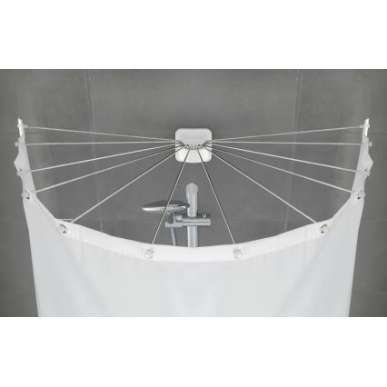 WENKO 23863100 - Duschhållare 96x72 cm rostfritt stål/vit