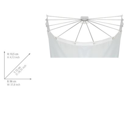 WENKO 23863100 - Duschhållare 96x72 cm rostfritt stål/vit