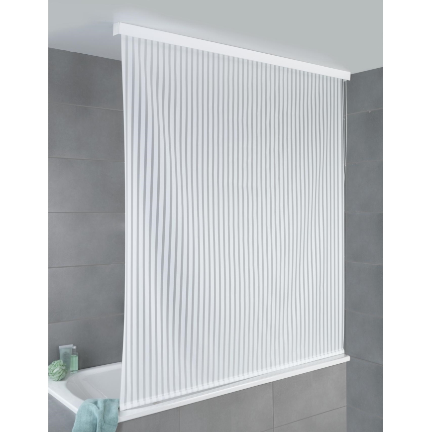 WENKO 23864100 - Duschrullgardin 132x240 cm vit