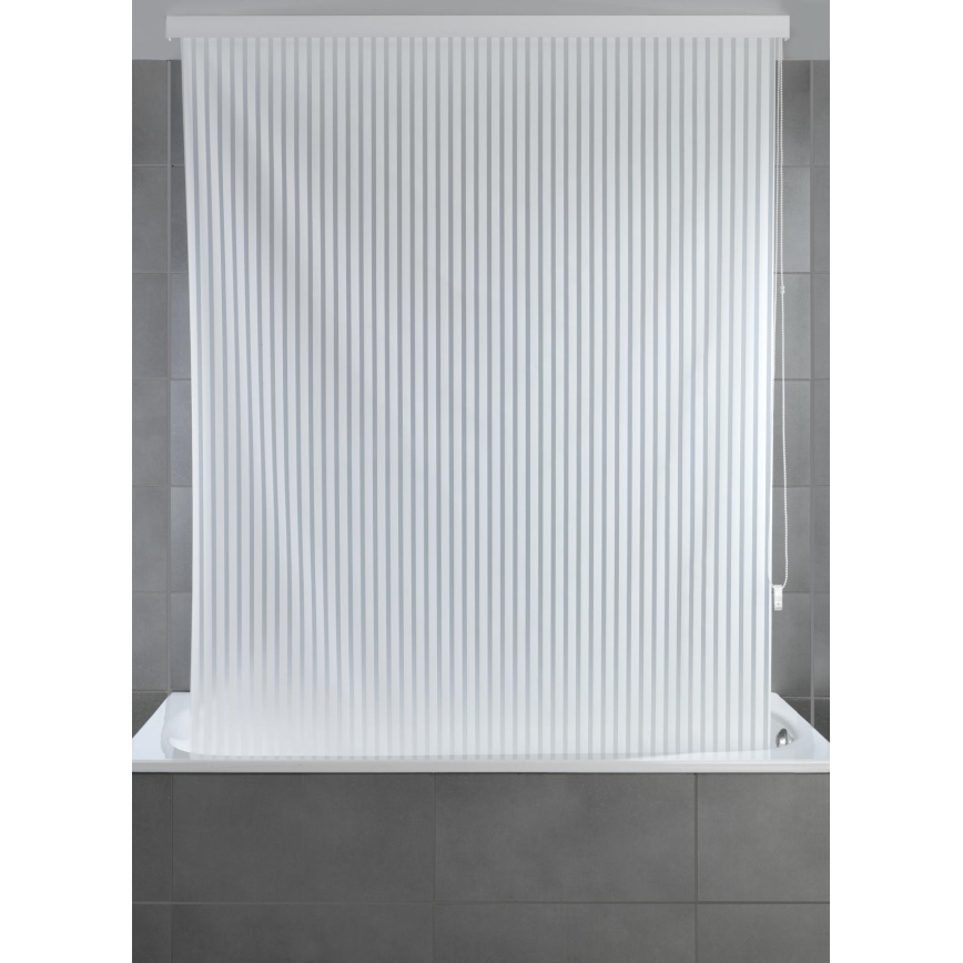 WENKO 23864100 - Duschrullgardin 132x240 cm vit