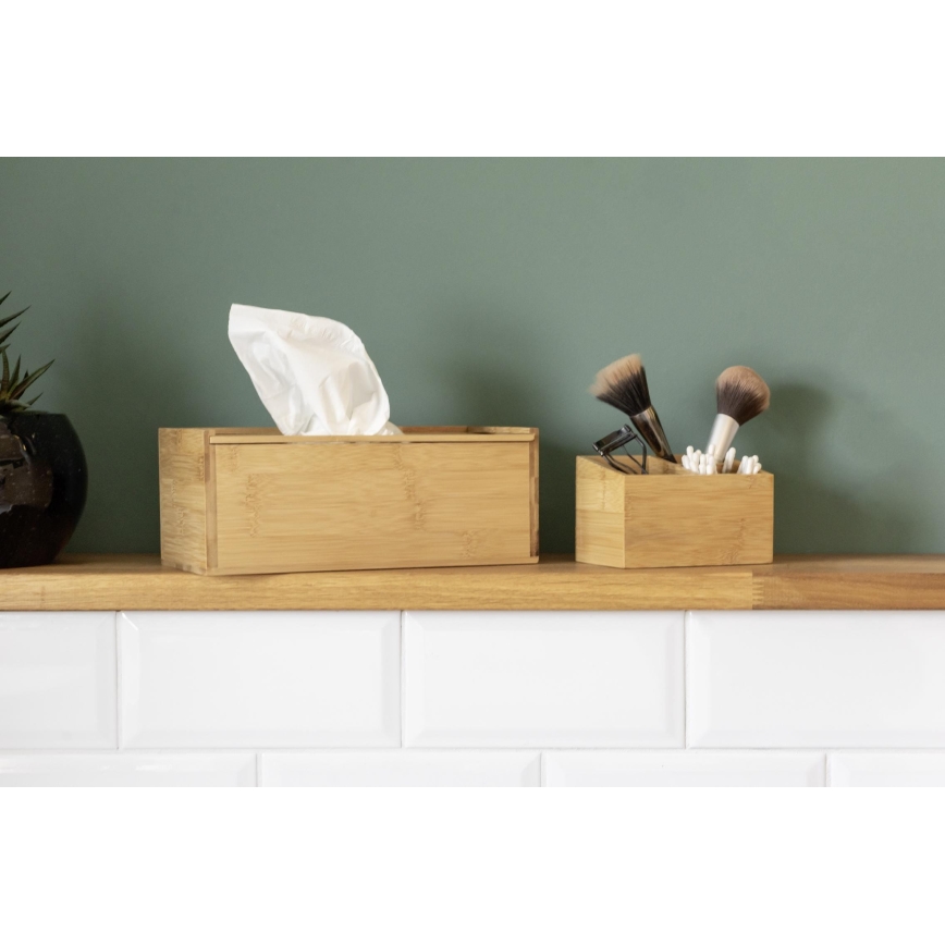 WENKO 23925100 - Box för näsdukar TERRA 25x13 cm brun