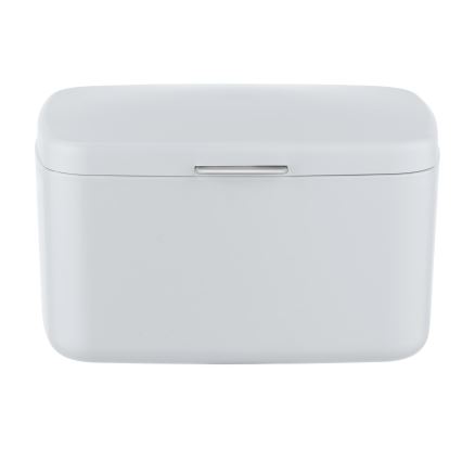 WENKO 23960100 - Förvaringsbox BARCELONA 19,5x16 cm vit/blank krom