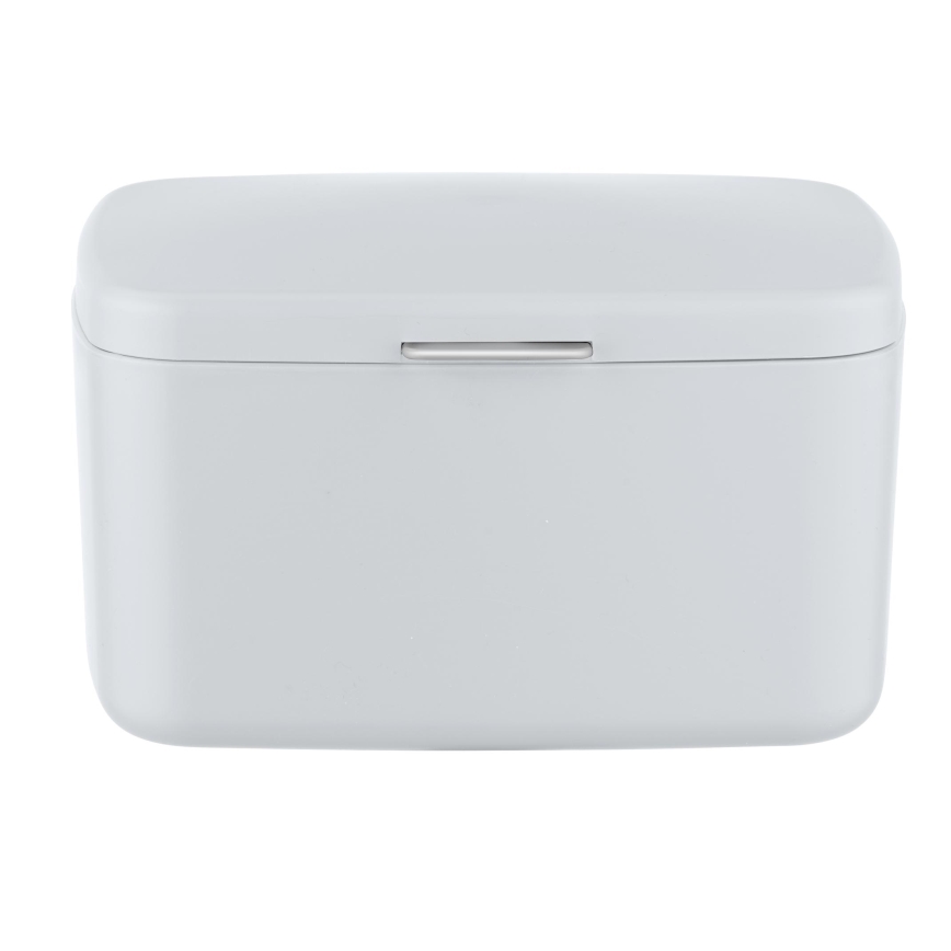 WENKO 23960100 - Förvaringsbox BARCELONA 19,5x16 cm vit/blank krom