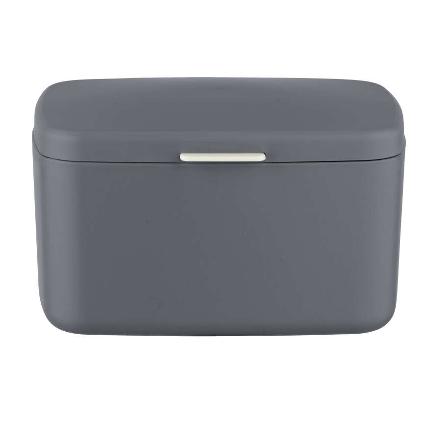 WENKO 23981100 - Förvaringsbox BARCELONA 19,5x16 cm antracit/blank krom