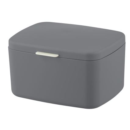 WENKO 23981100 - Förvaringsbox BARCELONA 19,5x16 cm antracit/blank krom