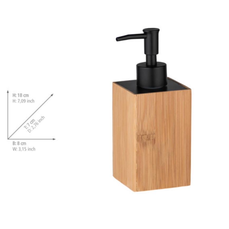 WENKO 23984100 - Tvåldispenser PADUA 210 ml brun/svart