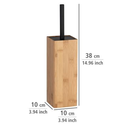 WENKO 23985100 - Toalettborste PADUA 10x38 cm brun/svart
