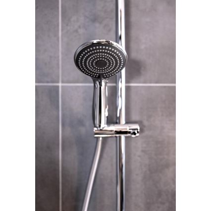 WENKO 23992100 - Duschhuvud Vattensparande system 9,5x9,5 cm blank krom/grå