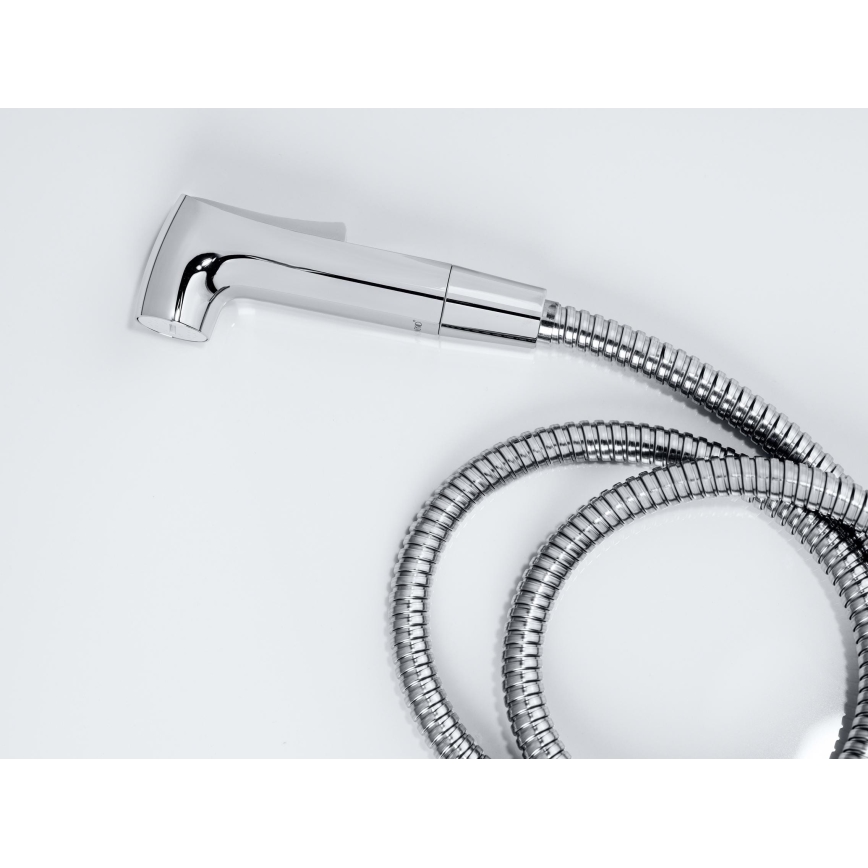 WENKO 23999100 - Bidetset Vattensparsystem 12x7 cm blank krom/silverfärgad
