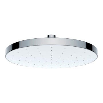 WENKO 24000100-Duschhuvud AUTOMATISK RENGÖRING 22,5x22,5 cm blank krom/vit
