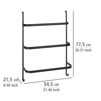 WENKO 24026100 - Handdukshållare IRPINIA 54,5x77,5 cm svart