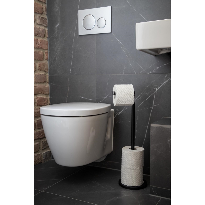 WENKO 24034100 - Toalettpappershållare 21x55 cm svart/silver