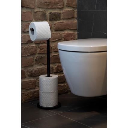 WENKO 24034100 - Toalettpappershållare 21x55 cm svart/silver