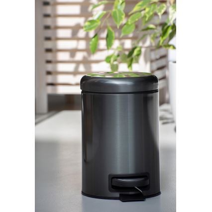 WENKO 24035100 - LEMAN-korg 17x25 cm rostfritt stål/svart