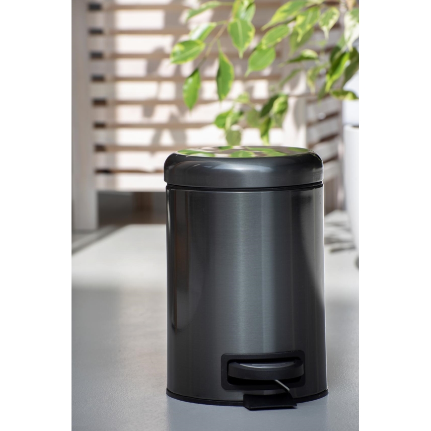 WENKO 24035100 - LEMAN-korg 17x25 cm rostfritt stål/svart