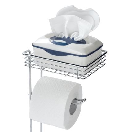 WENKO 24074800 - Toalettpappershållare 16x59 cm polerad krom